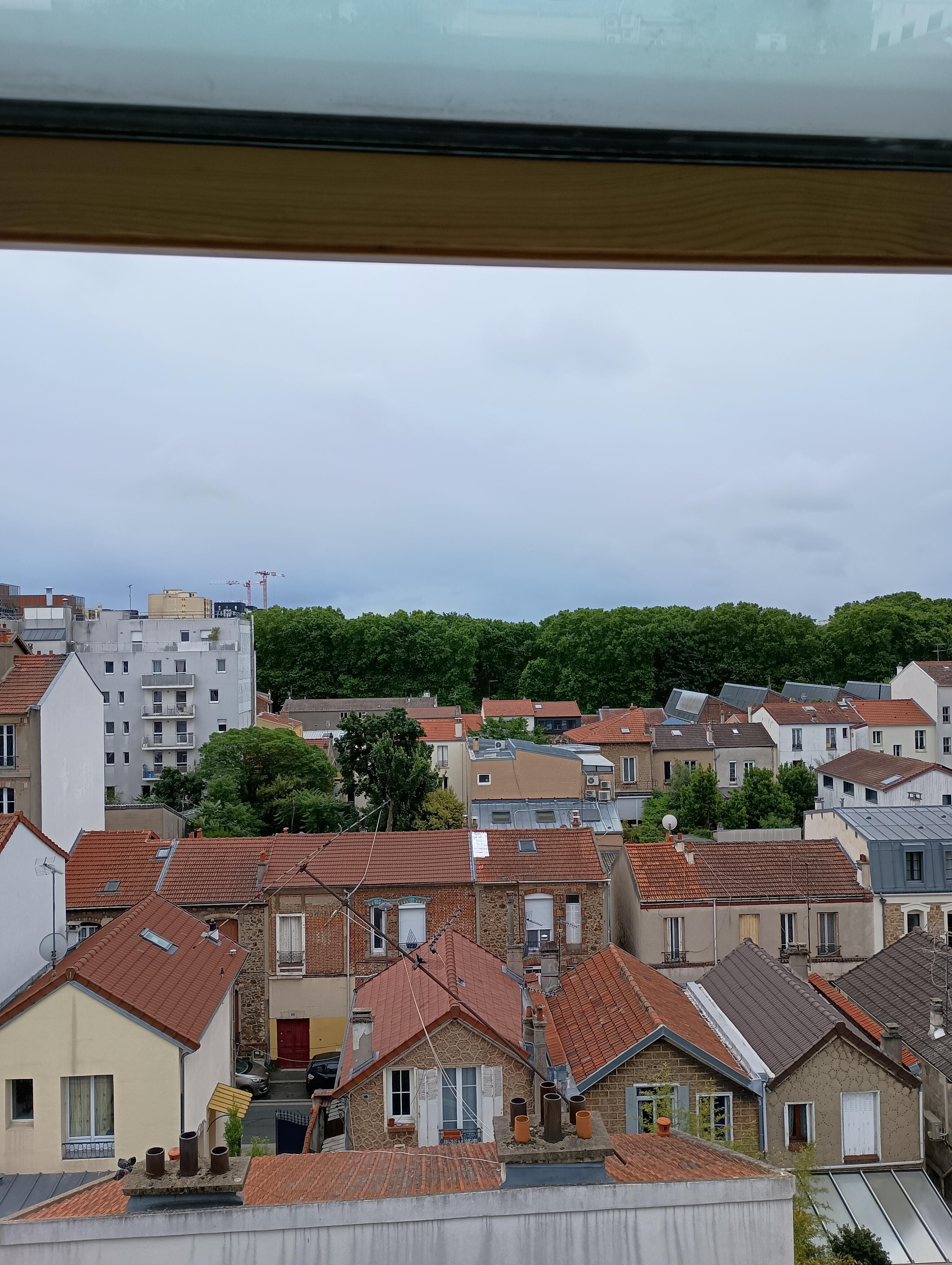 View south out the back window from 5th floor