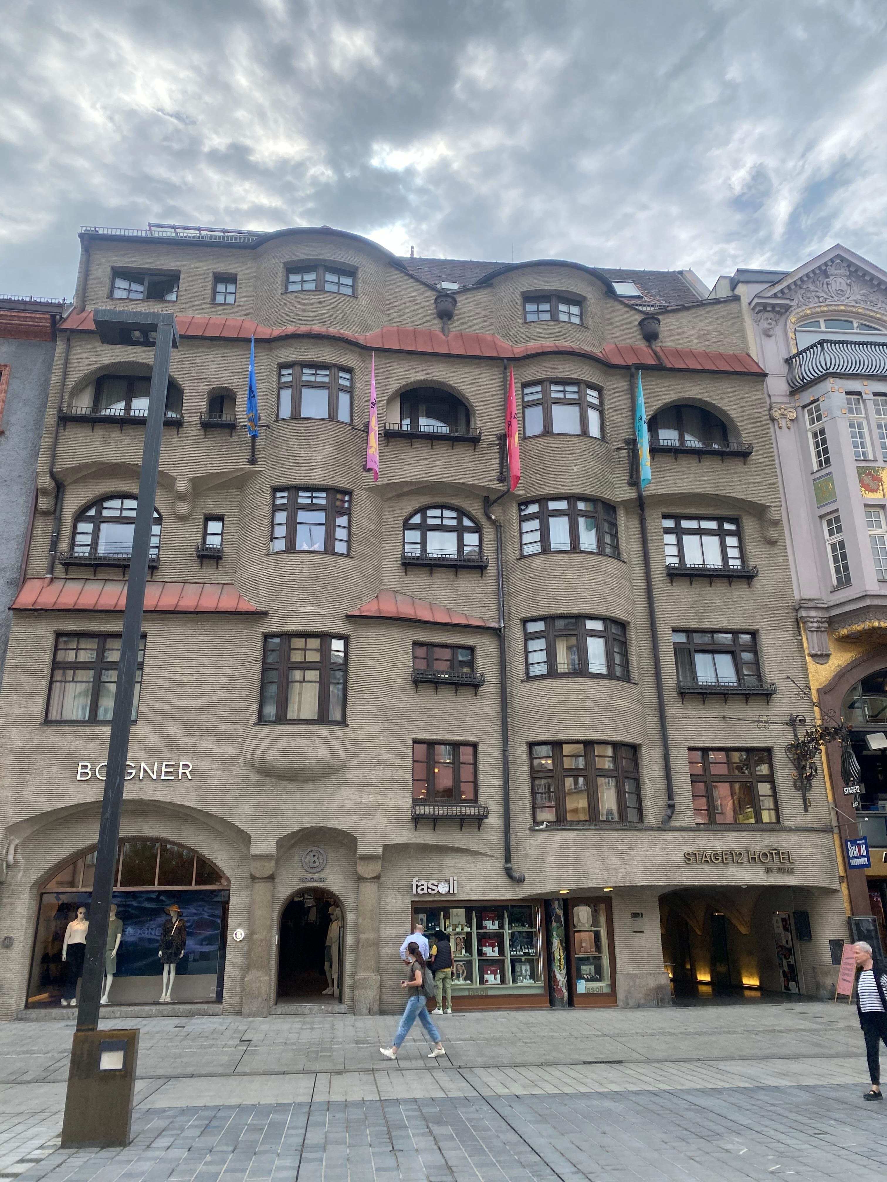 Closer look at the front of the hotel