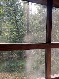 Rainy moment on the back porch