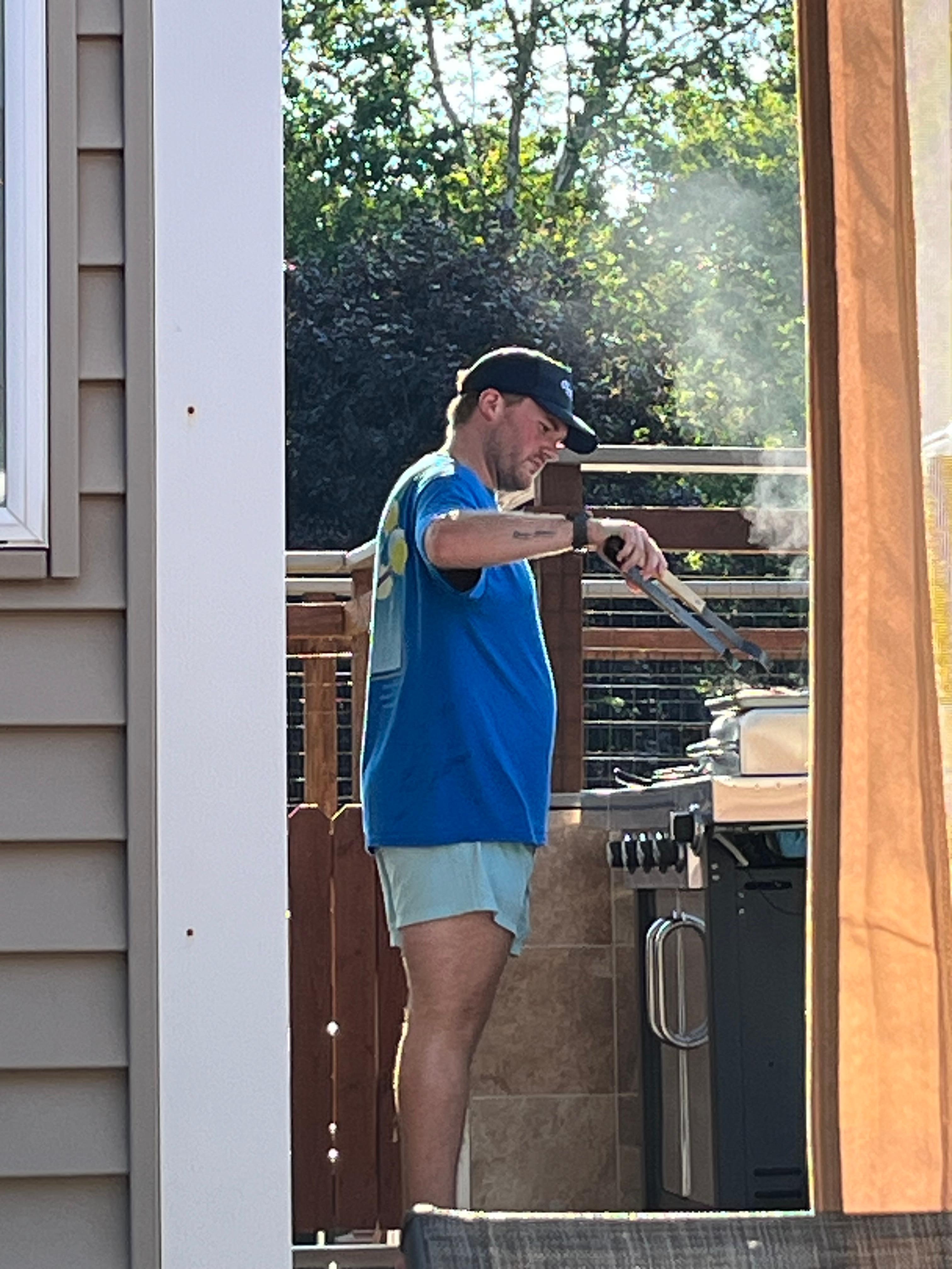 We grilled frequently 