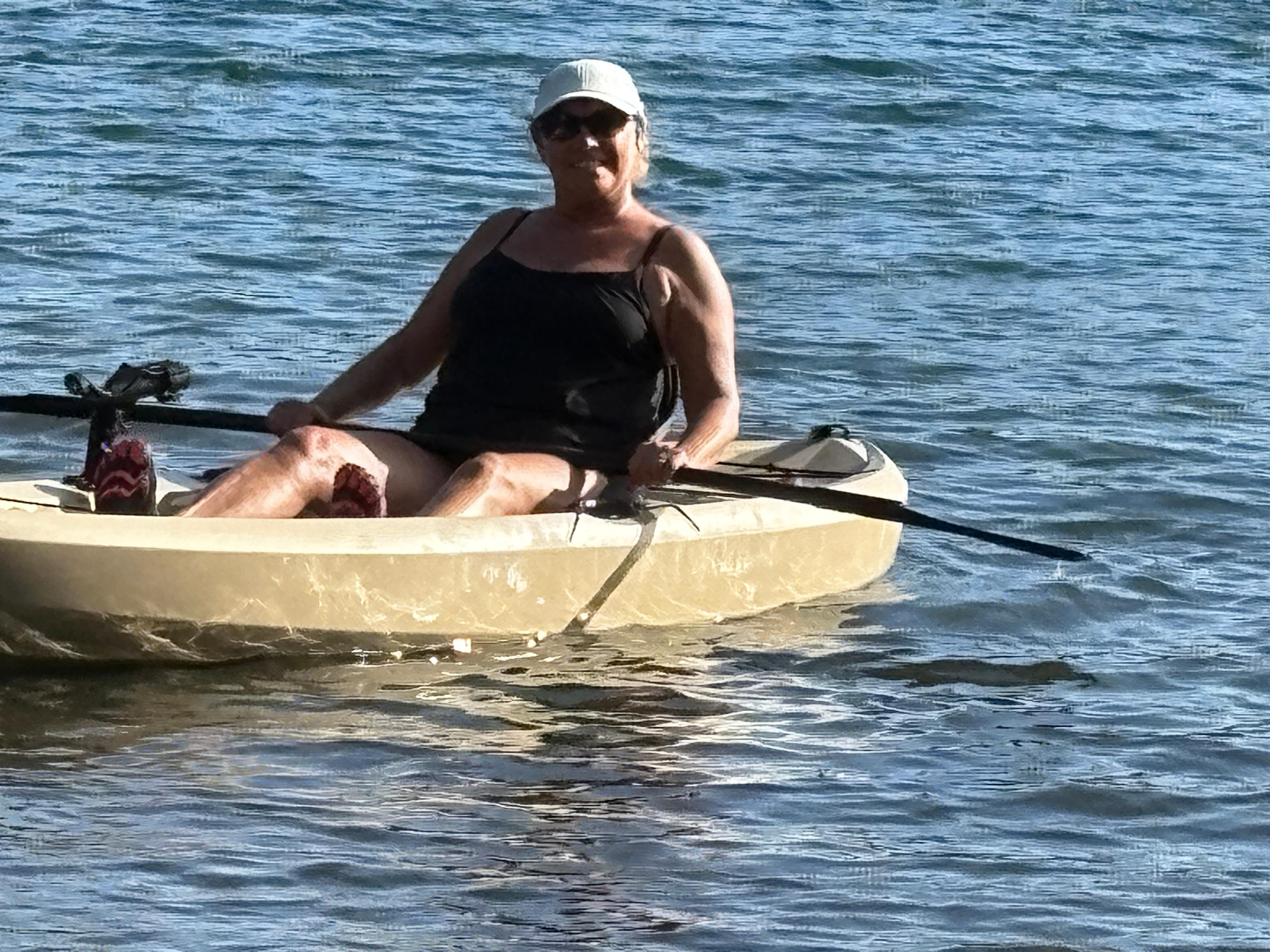 My wife enjoying the kayak 