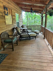 Front porch with the most comfy chairs for coffee !!