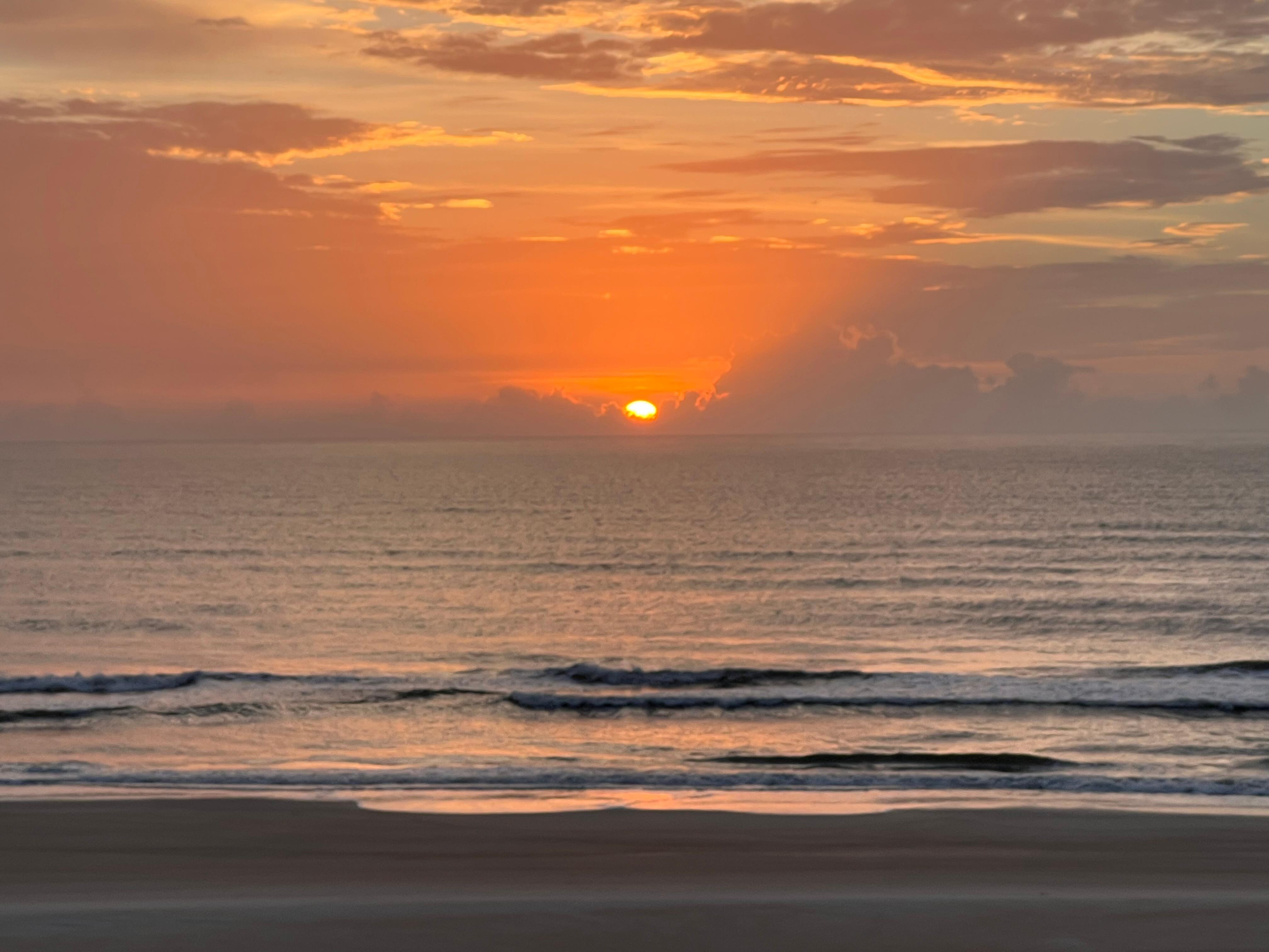 Sunrise from balcony. 