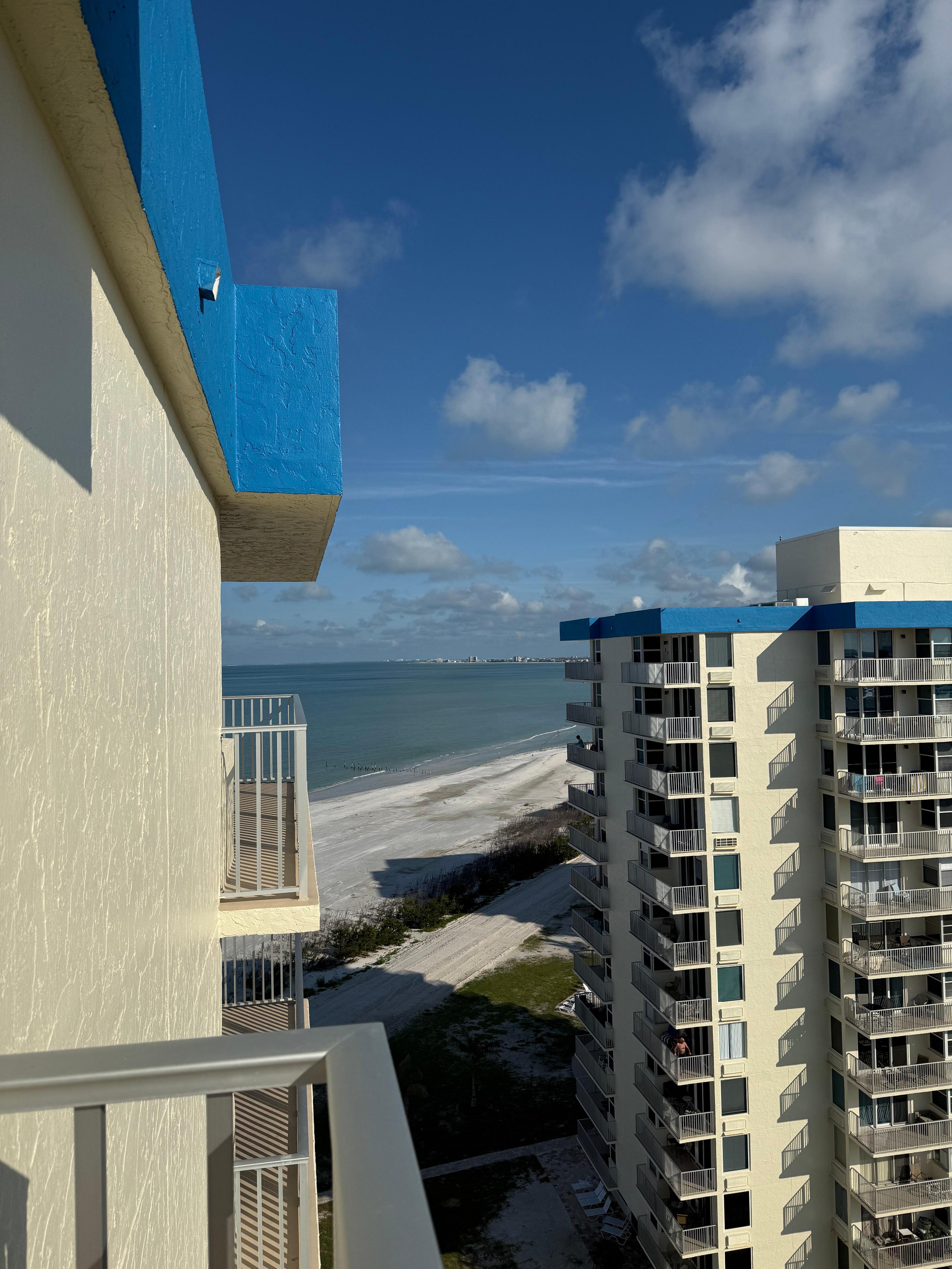 Beach view from balcony 