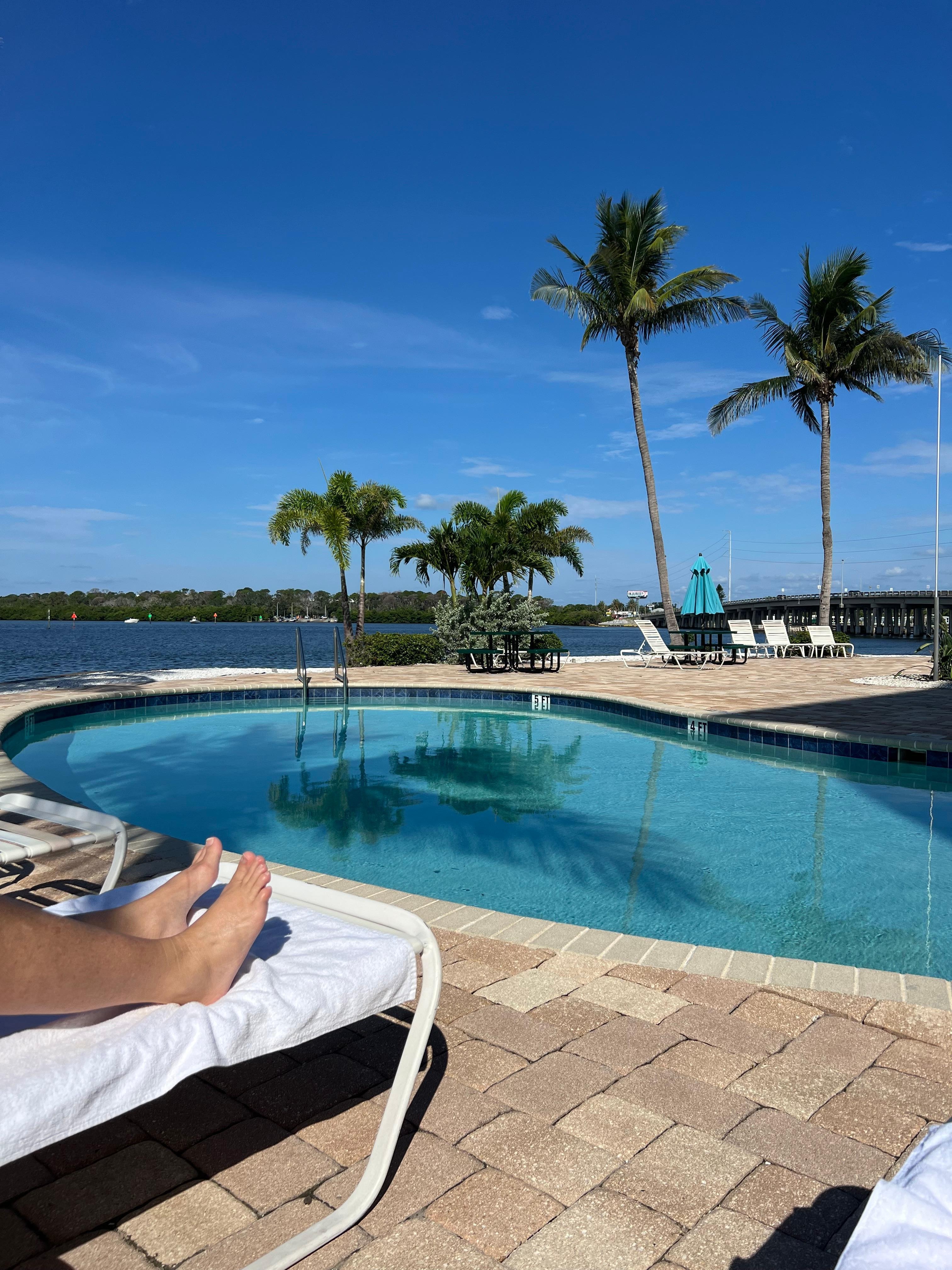 The beautiful pool area. 