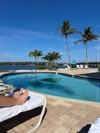The beautiful pool area.