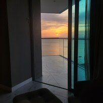 Sunset from the bedroom.