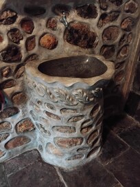 Beautiful wash basin made from pure stone, very eco