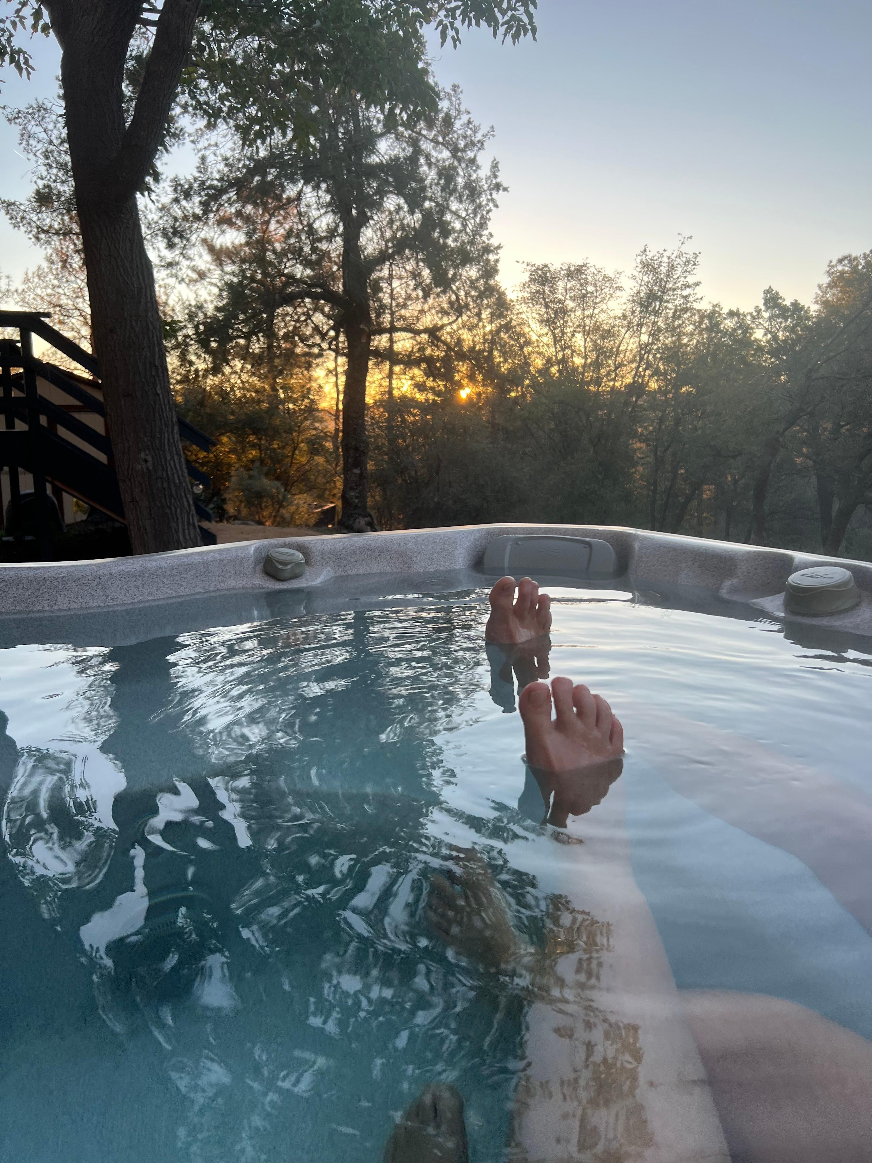 Sunrise hot tub