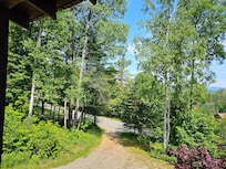 Nestled in the woods.