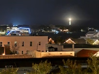 View from the rooftop towards the lighthouse. Absolutely stunning