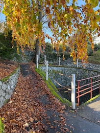 Pathway along shoreline around bay was pretty