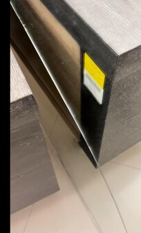 Cracked wall mirror very bad and dangerous