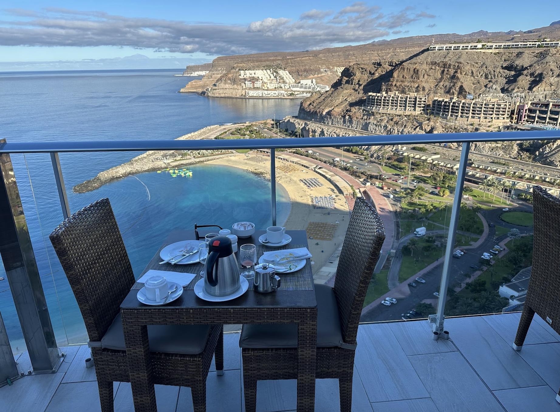 Flott utsikt fra frokostbordet