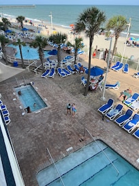 In the pool area viewing from my balcony