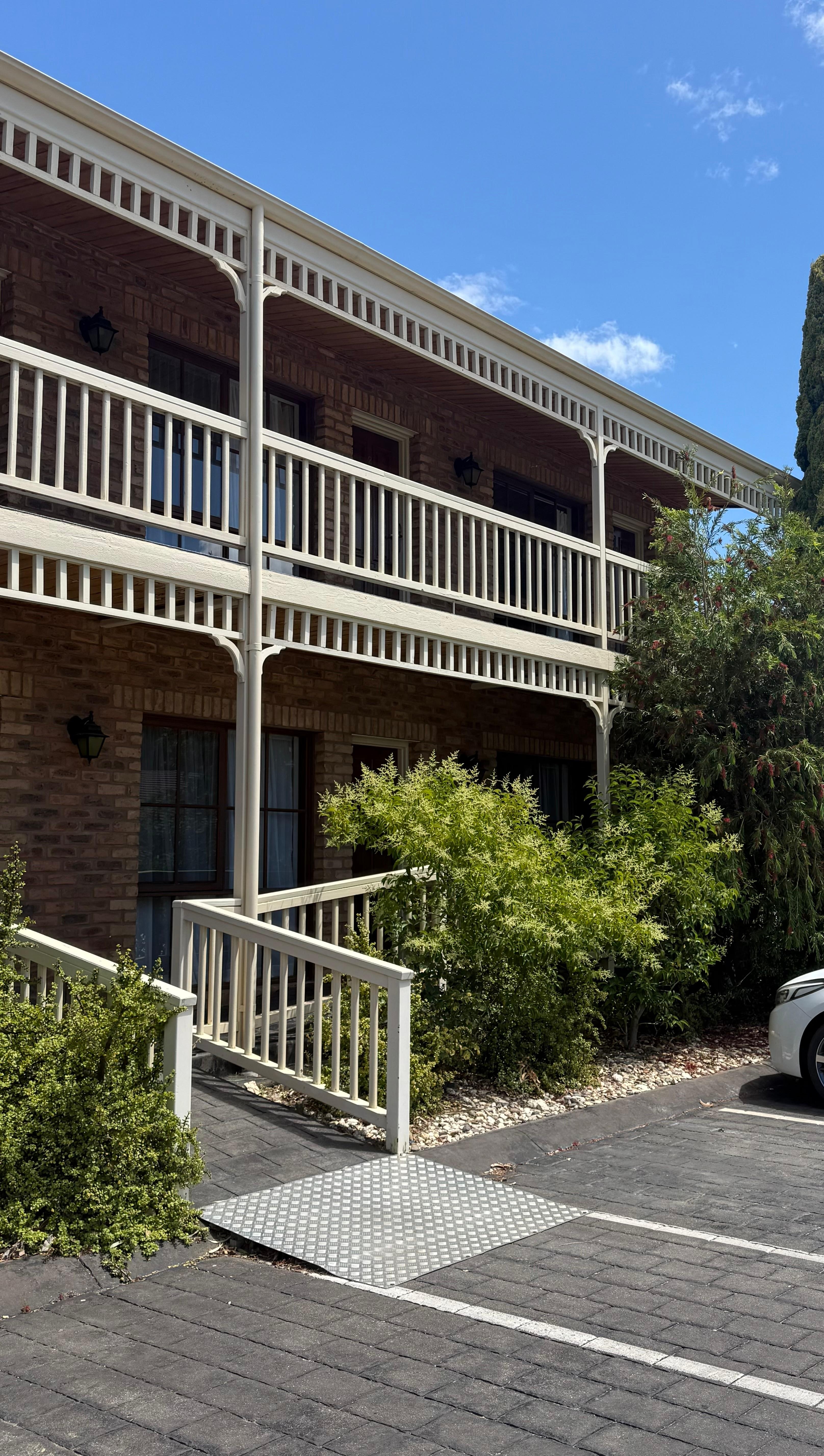 Accessible entrance to rooms 