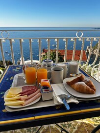 One of the delicious personalized breakfast served each morning. Again, love the view.