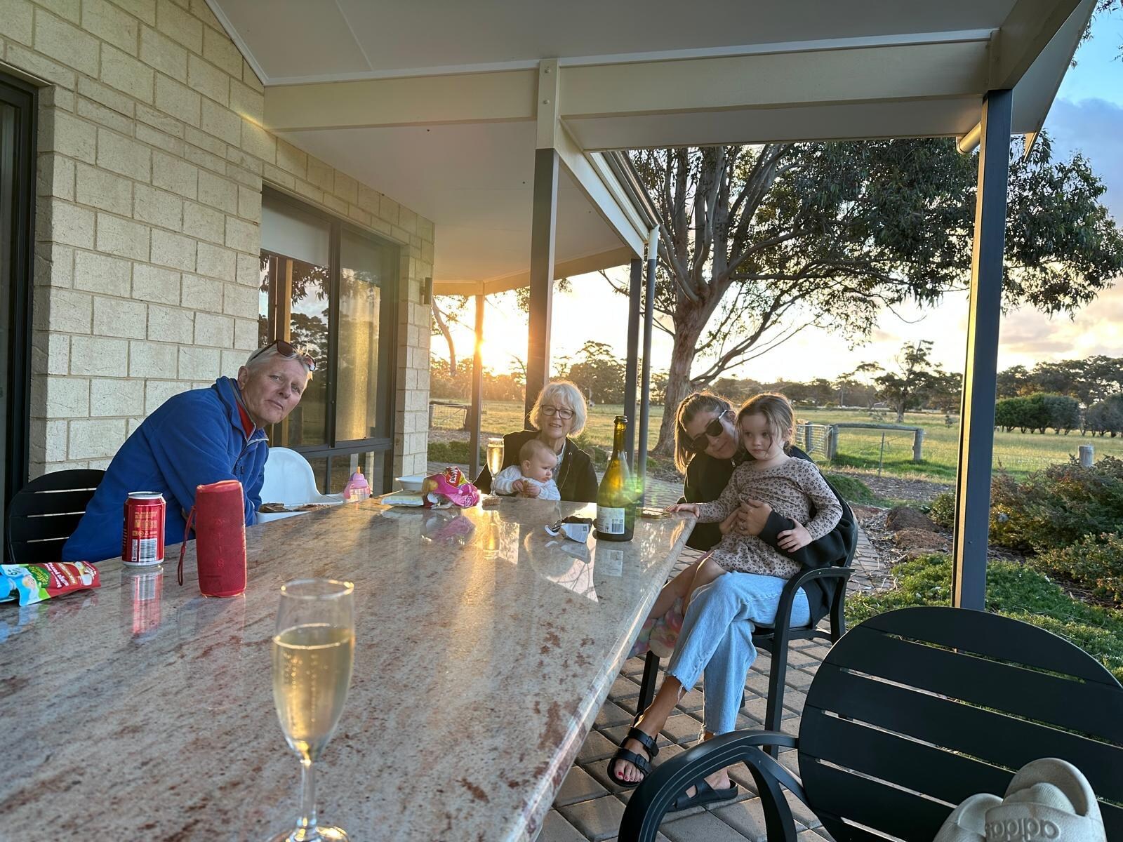 Sunset drinks on the terrace