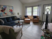 Living room and front door entry