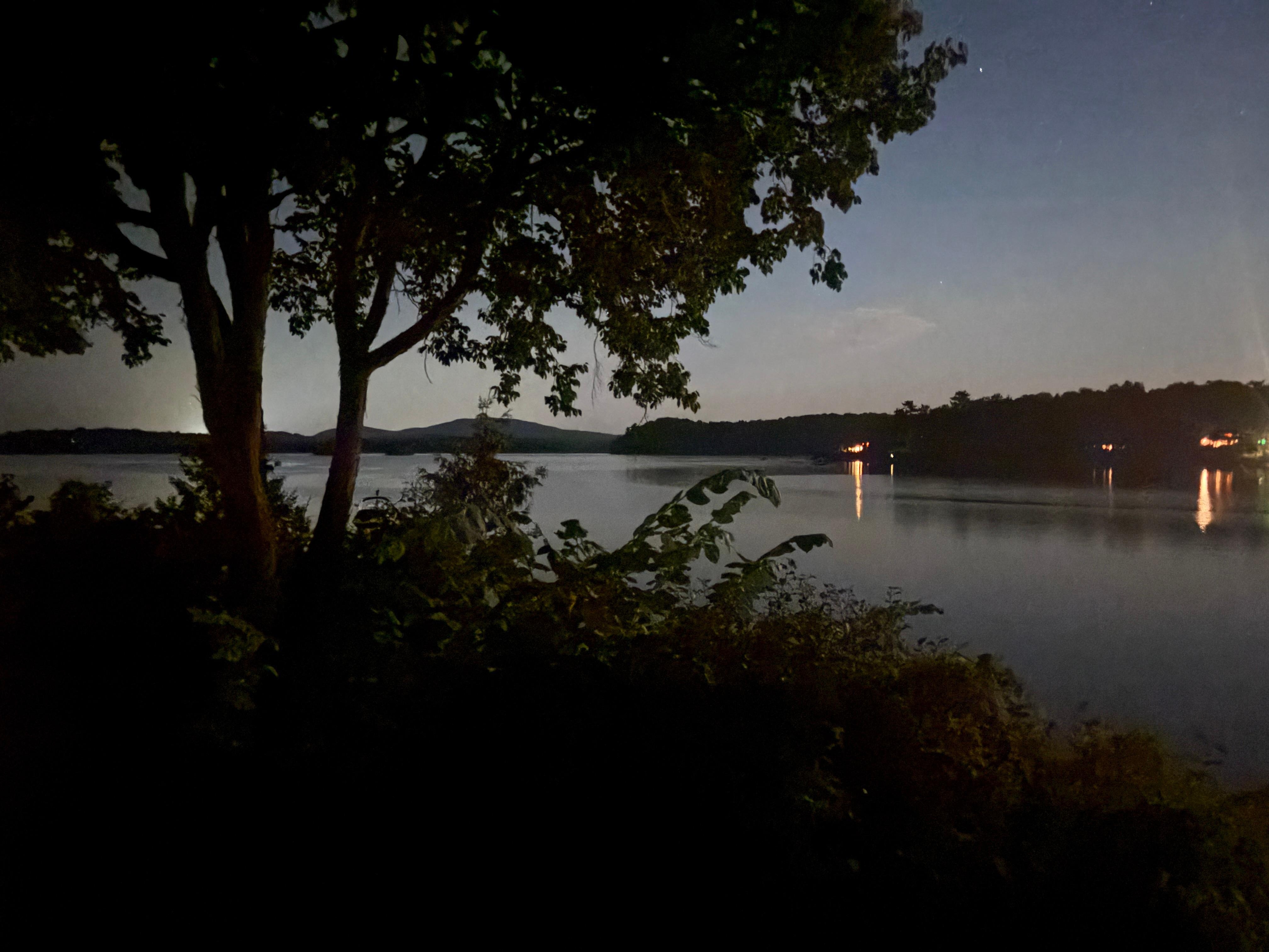 Evening view from front of house