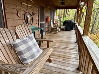 Nice Treetop porch with a good view.