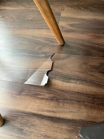 trip hazards throughout the apartment with the floors lifting