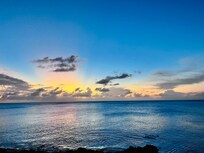 Gorgeous sunset from the indoor/outdoor space!