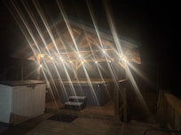 The hot tub with the lights at night under the pergola was beautiful!