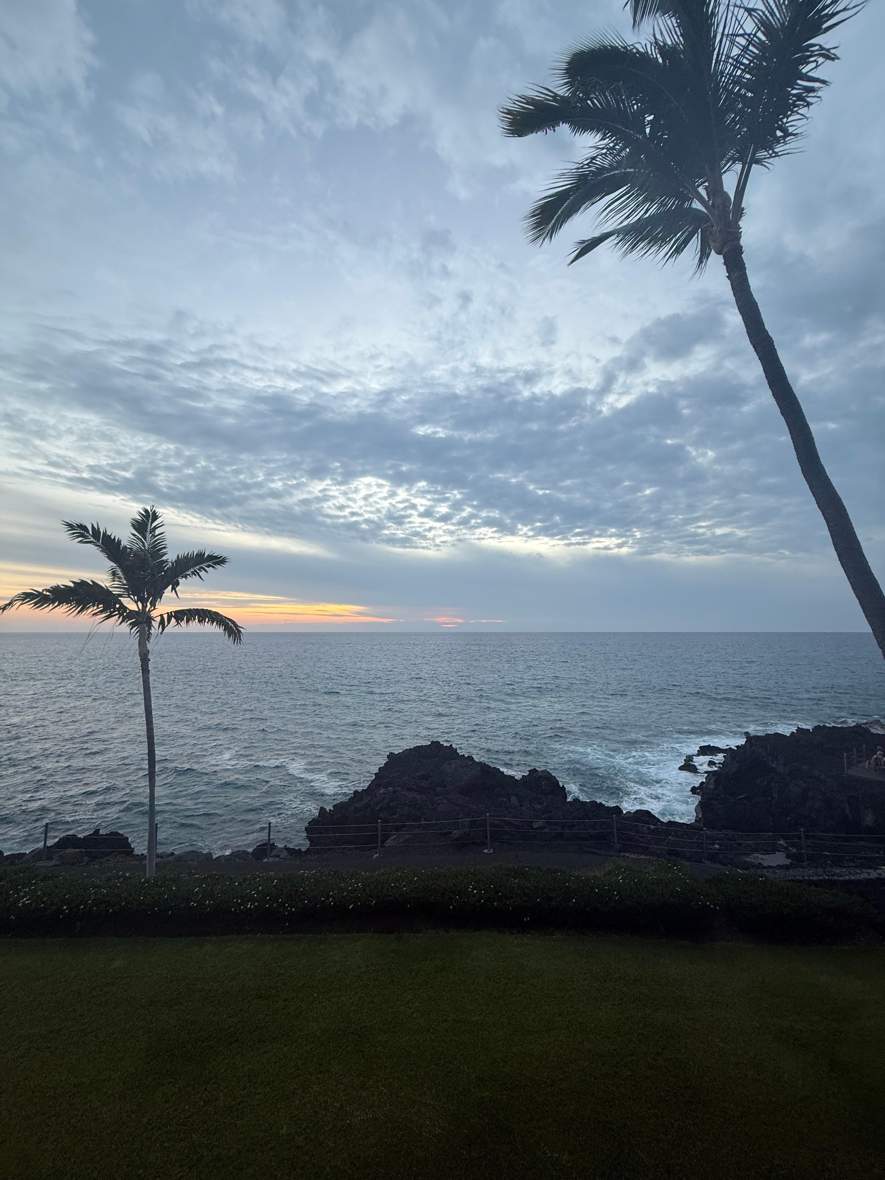 Sunset view from the lanai