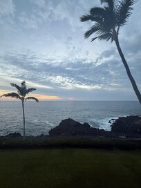 Sunset view from the lanai