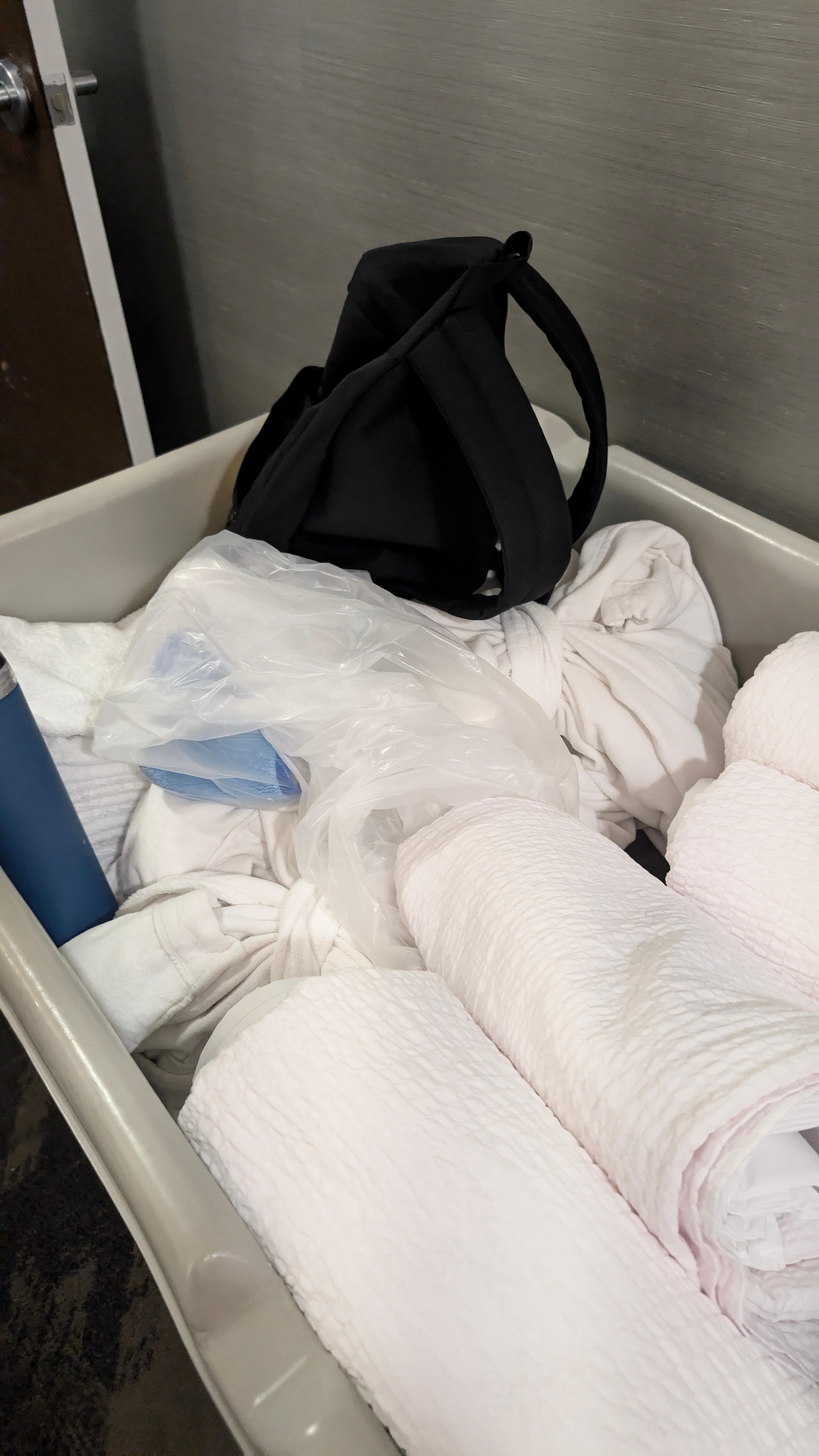 Apparently room cleaners take their bags into your room with them