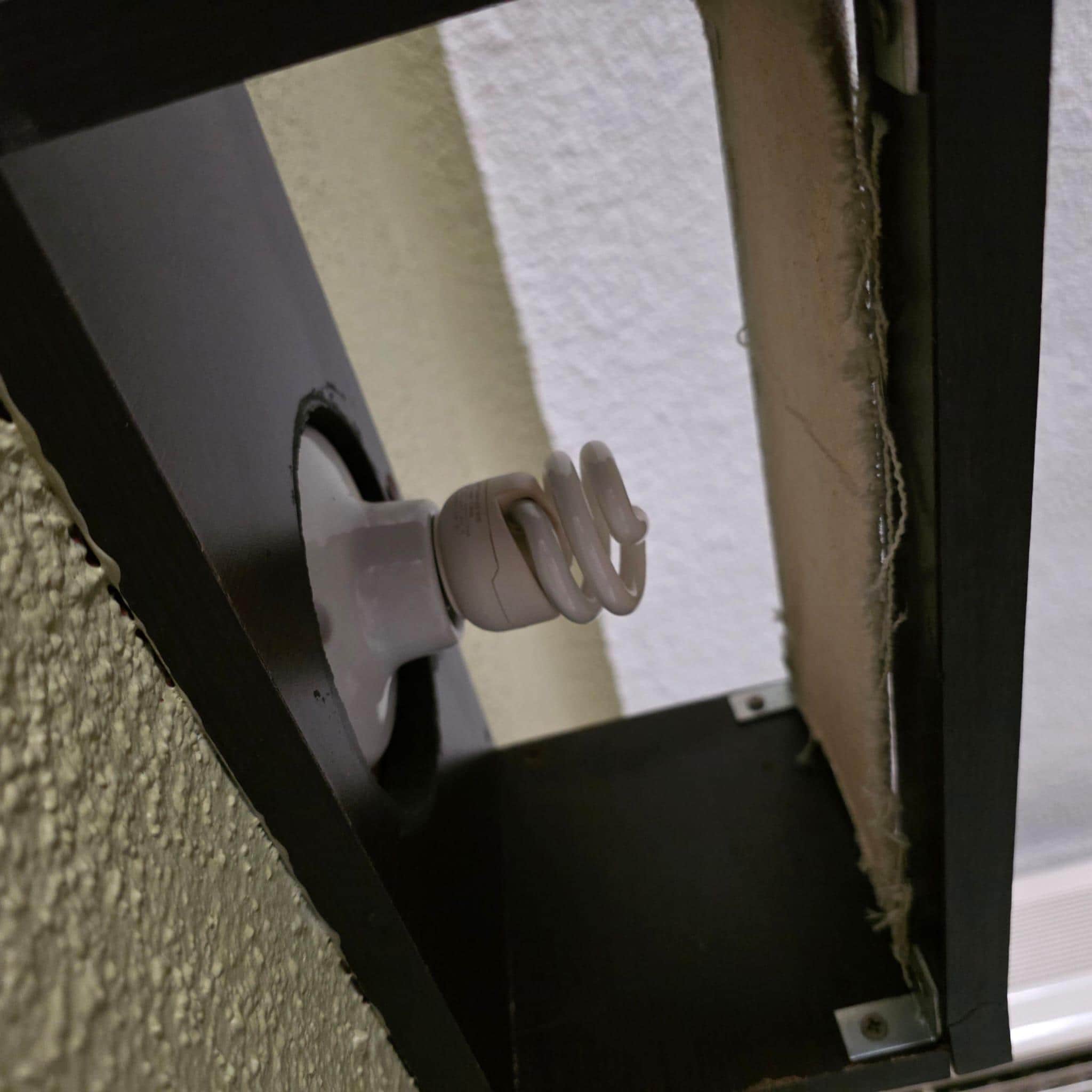 Dust accumulated for bad maintenance; this sconce is right above the bedroom headboard and caused me bad allergies 