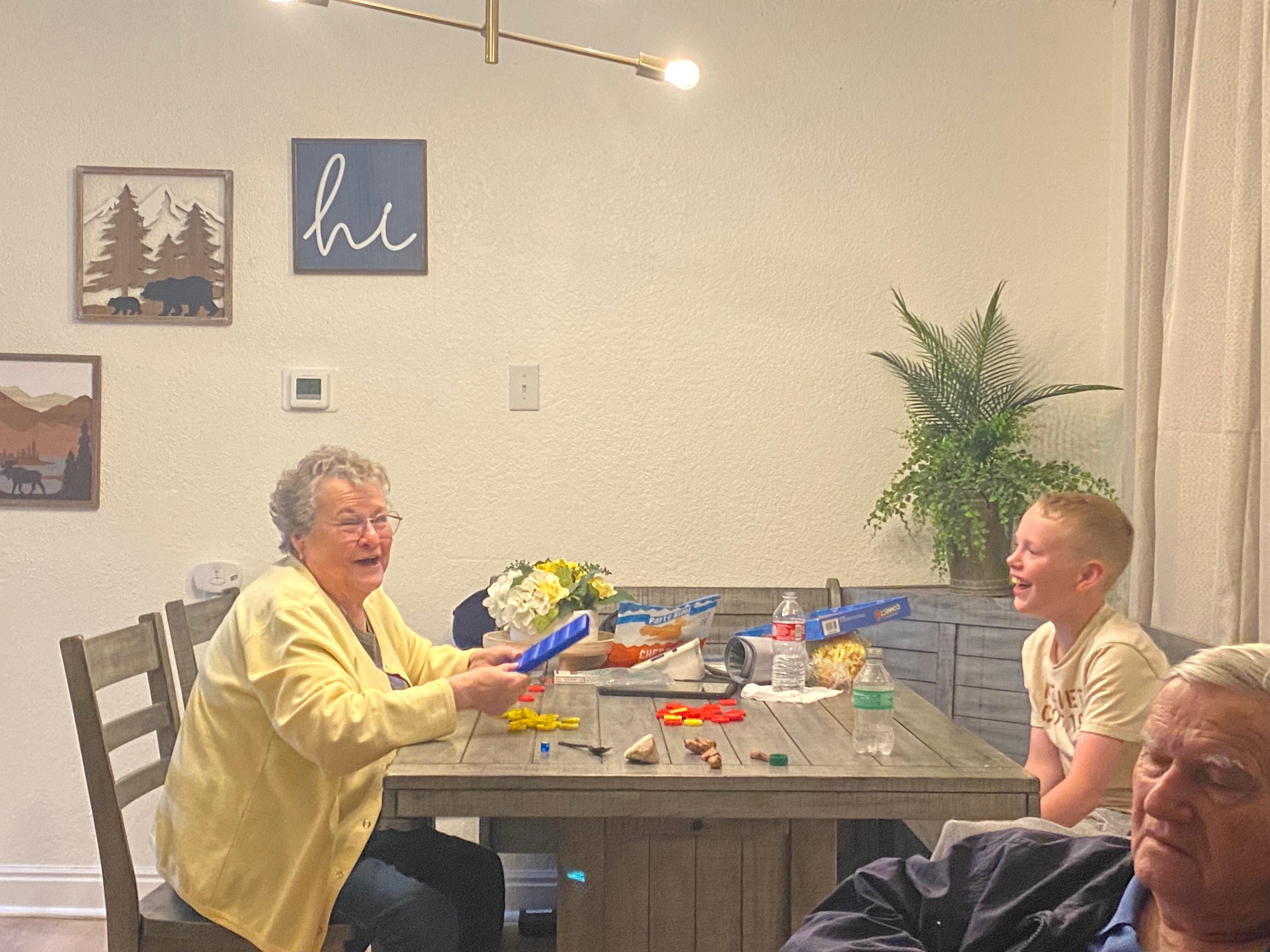 Game night with great grandma!