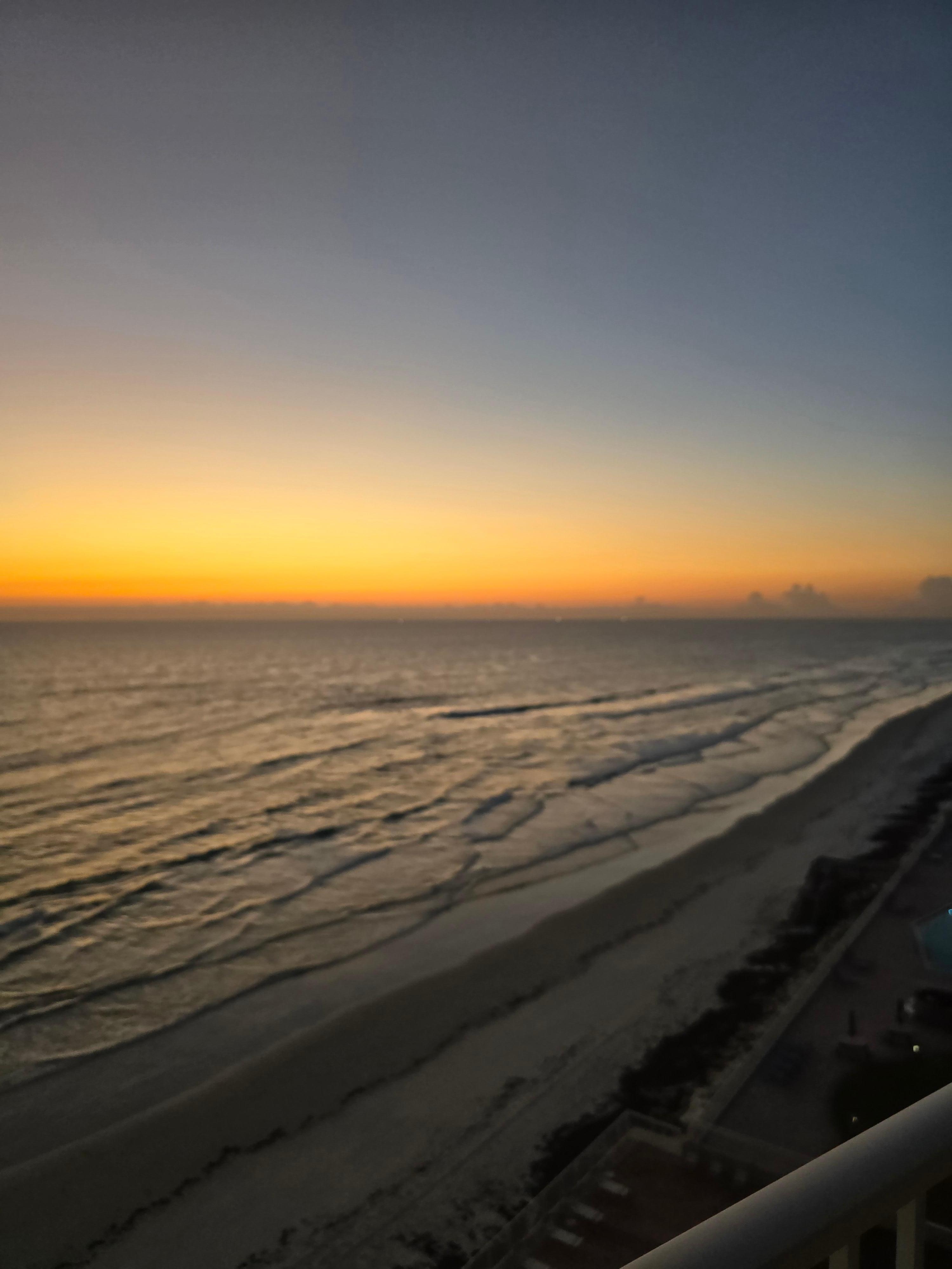 Sunrise from your private balcony.
