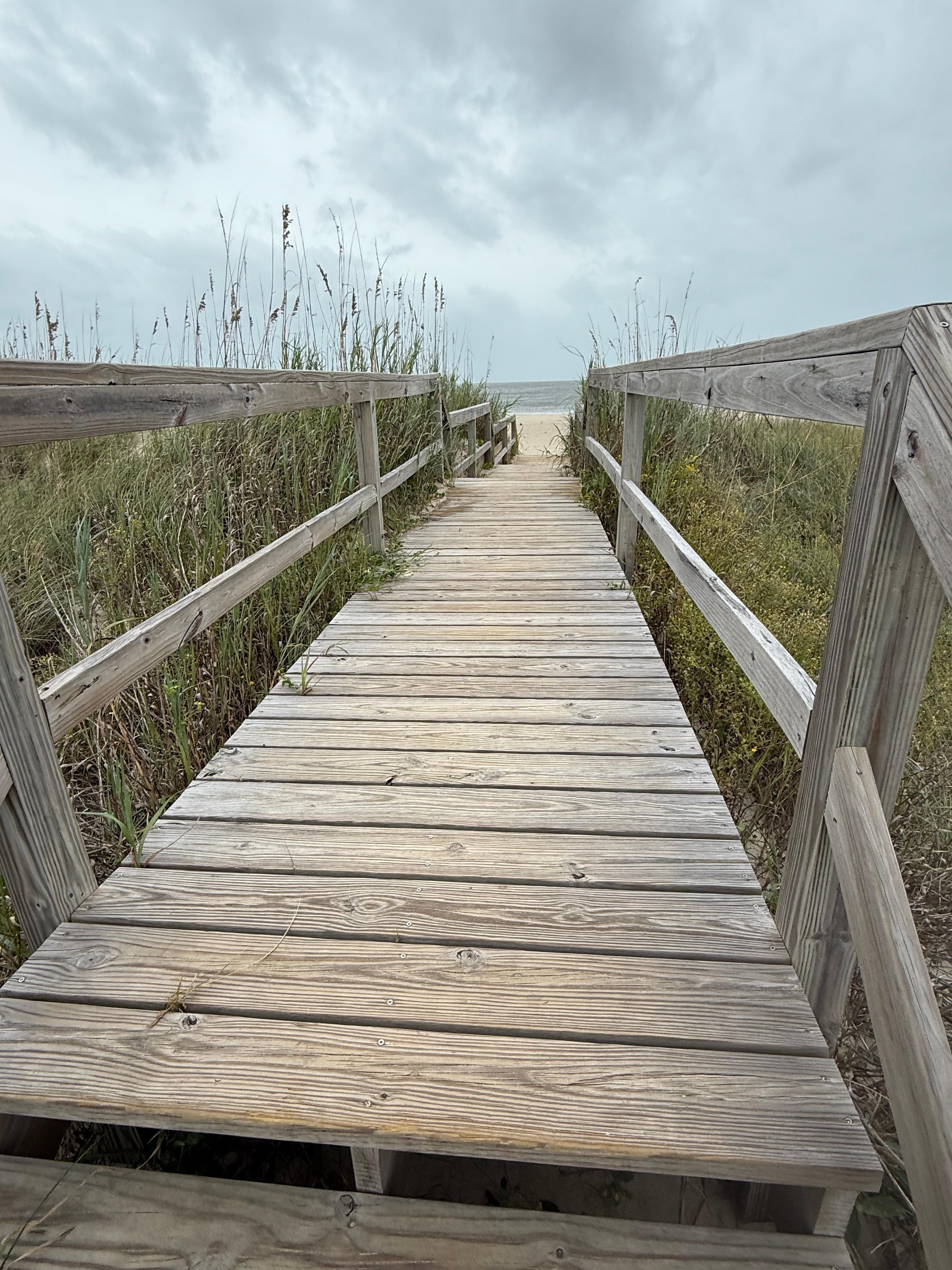 Just a few steps over the dune  to the beach from the house
