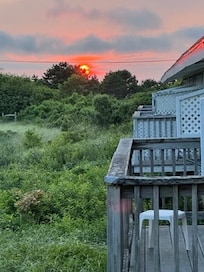 sunset from deck looking toward Provincetown