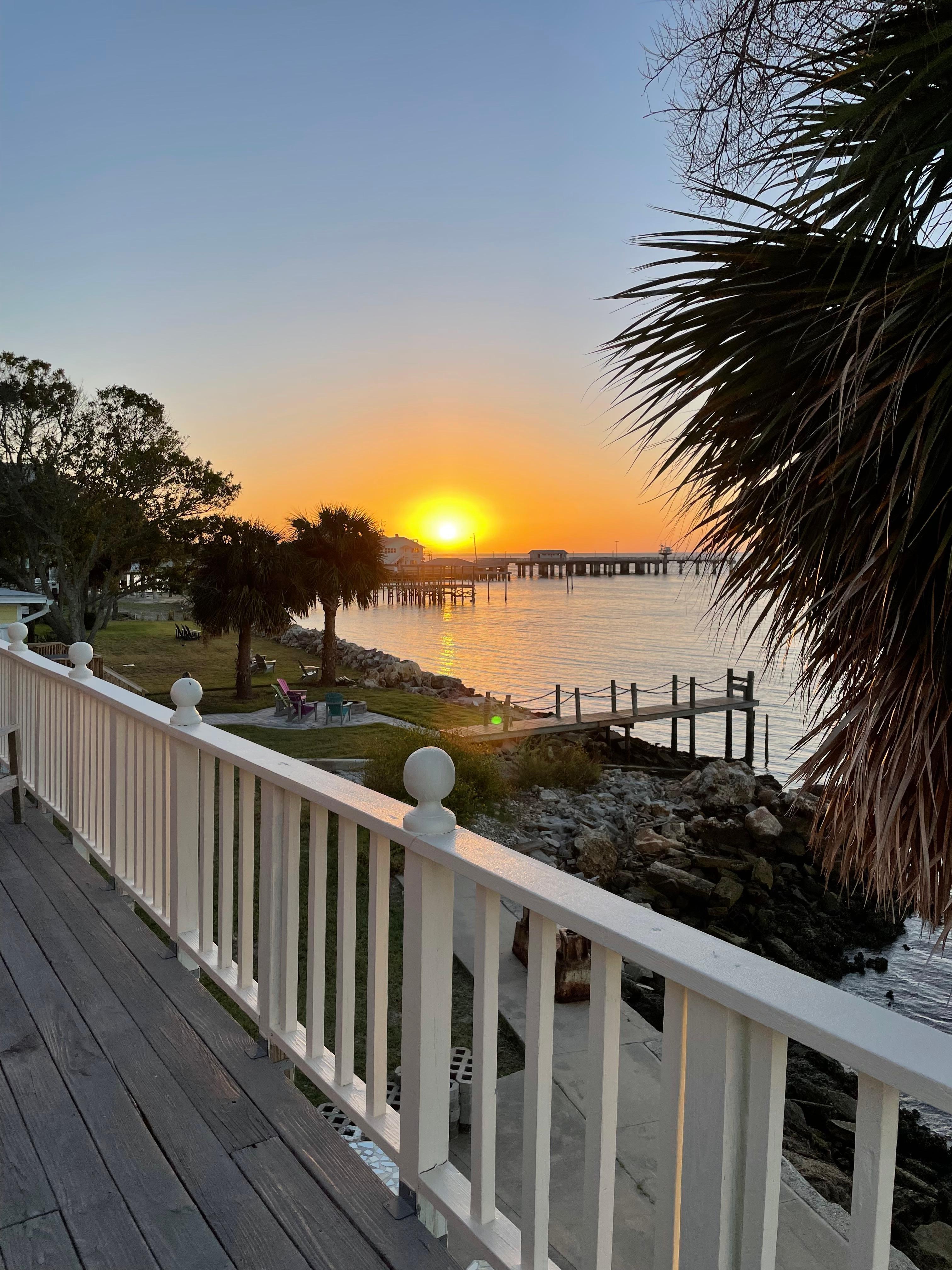 Sunrise from the deck. 