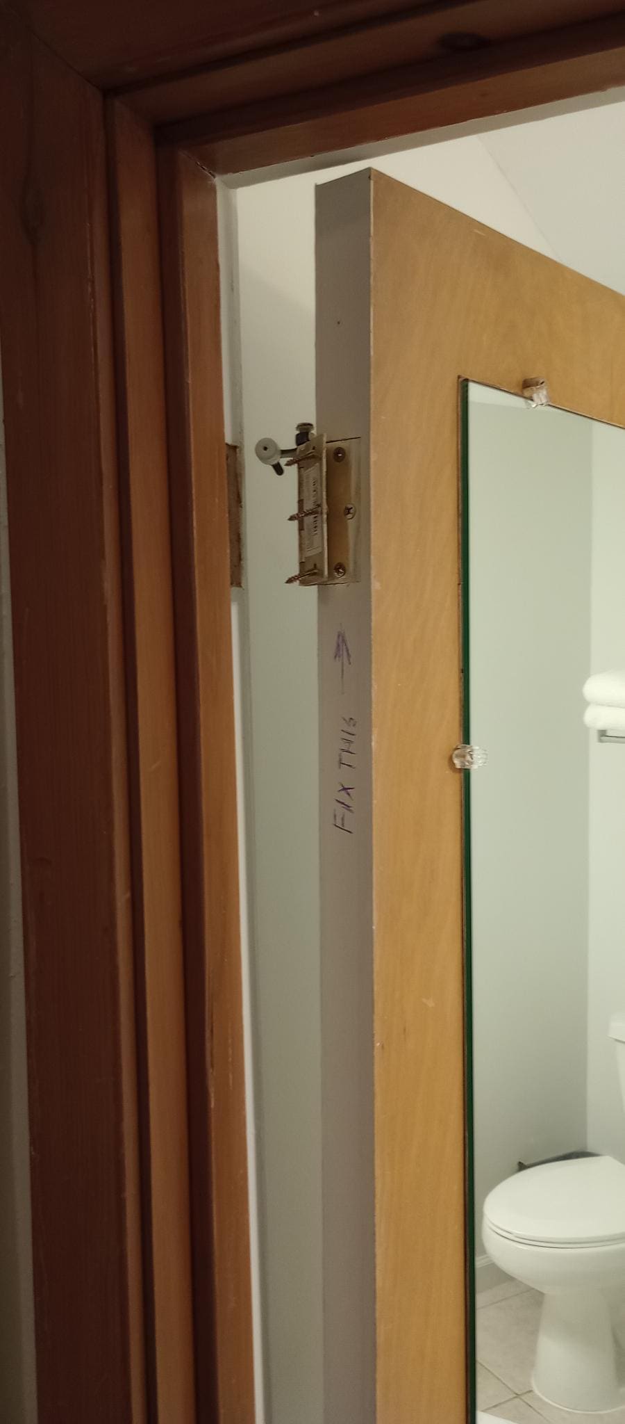 So much for closing the bathroom door when doing your business.