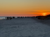 Jan. 1 2026 sunset. We watched dolphins swim by and were thankful for our time together at Peter’s home.