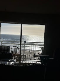 Enjoying the view from the couch.