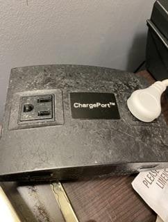 charging spot on nightstand should be cleaner