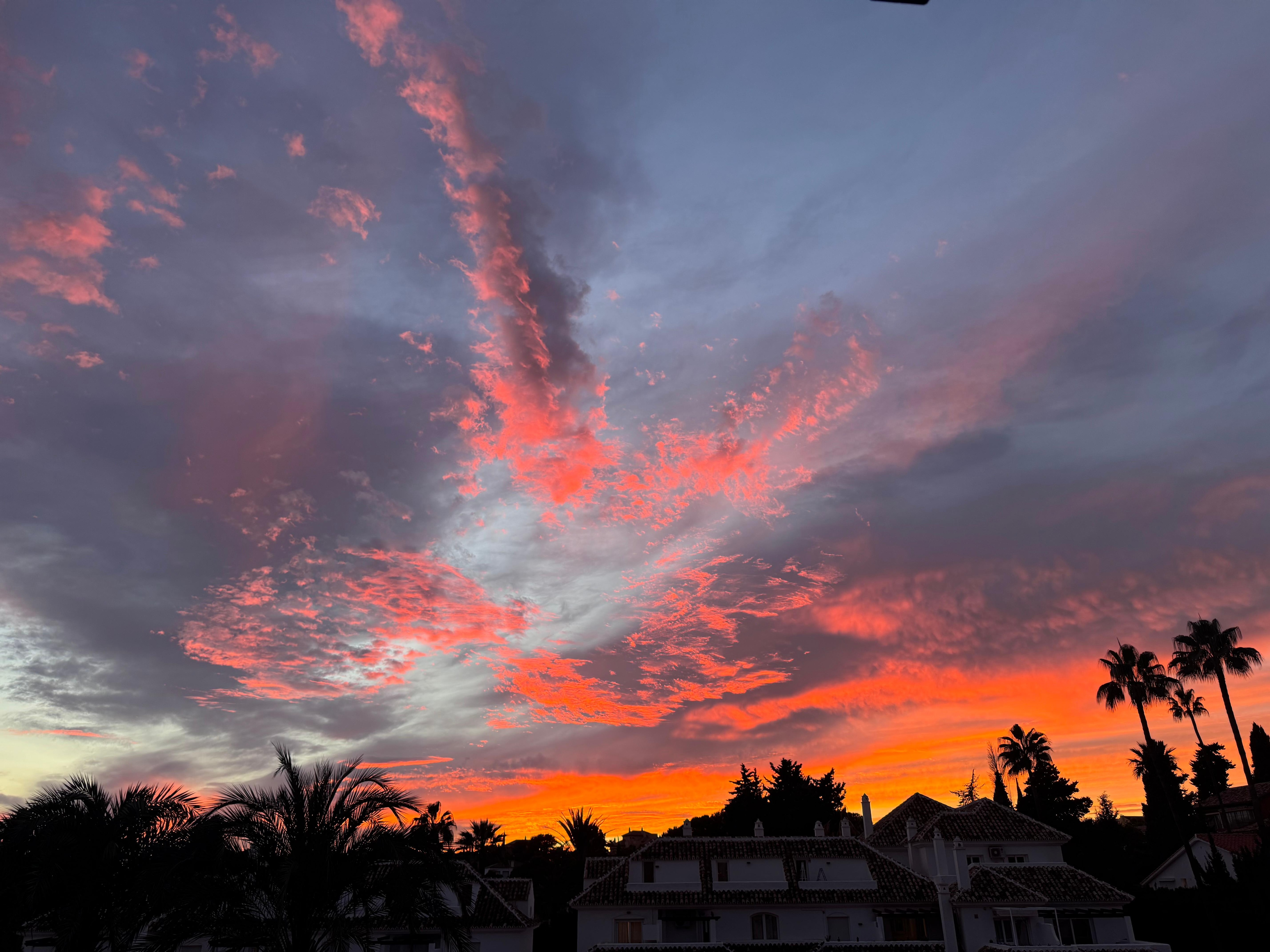 Sunset from the balcony. 