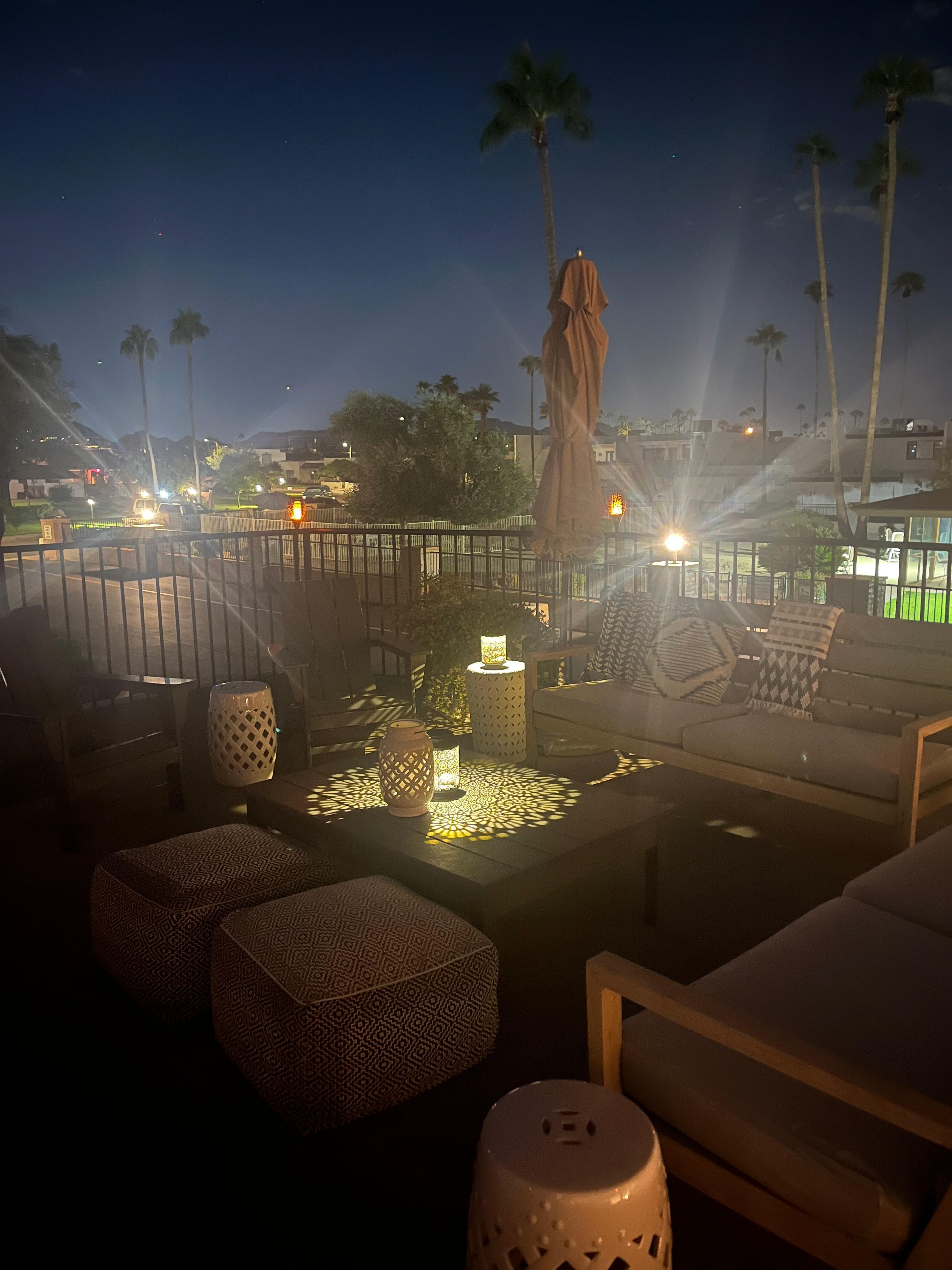 Evening on the patio. 