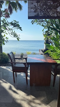 Outside room where you can relax and eat breakfast