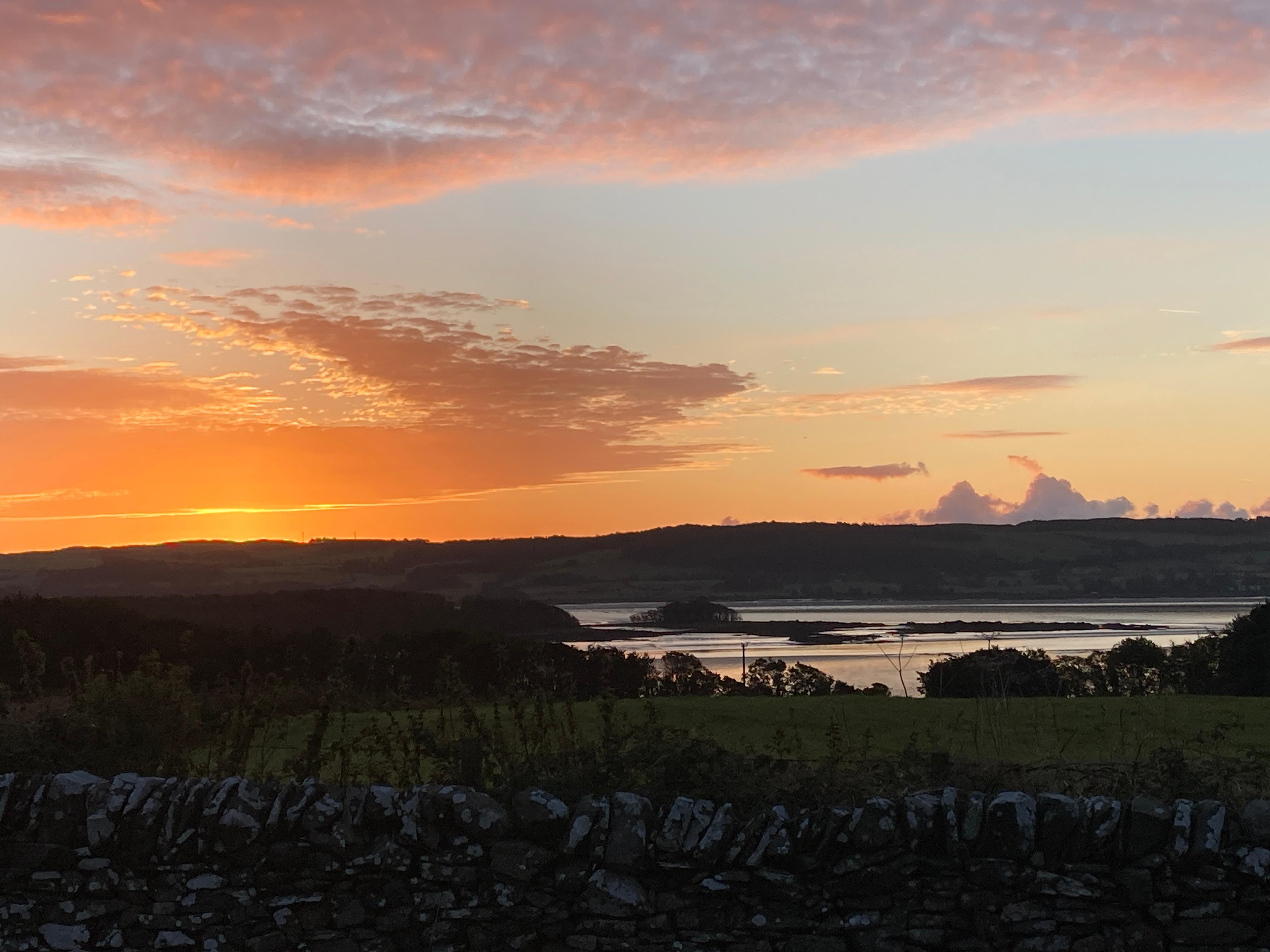 Sunrise - view from the cottage