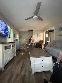 Living room was spacious enough for two big dogs and three adults.