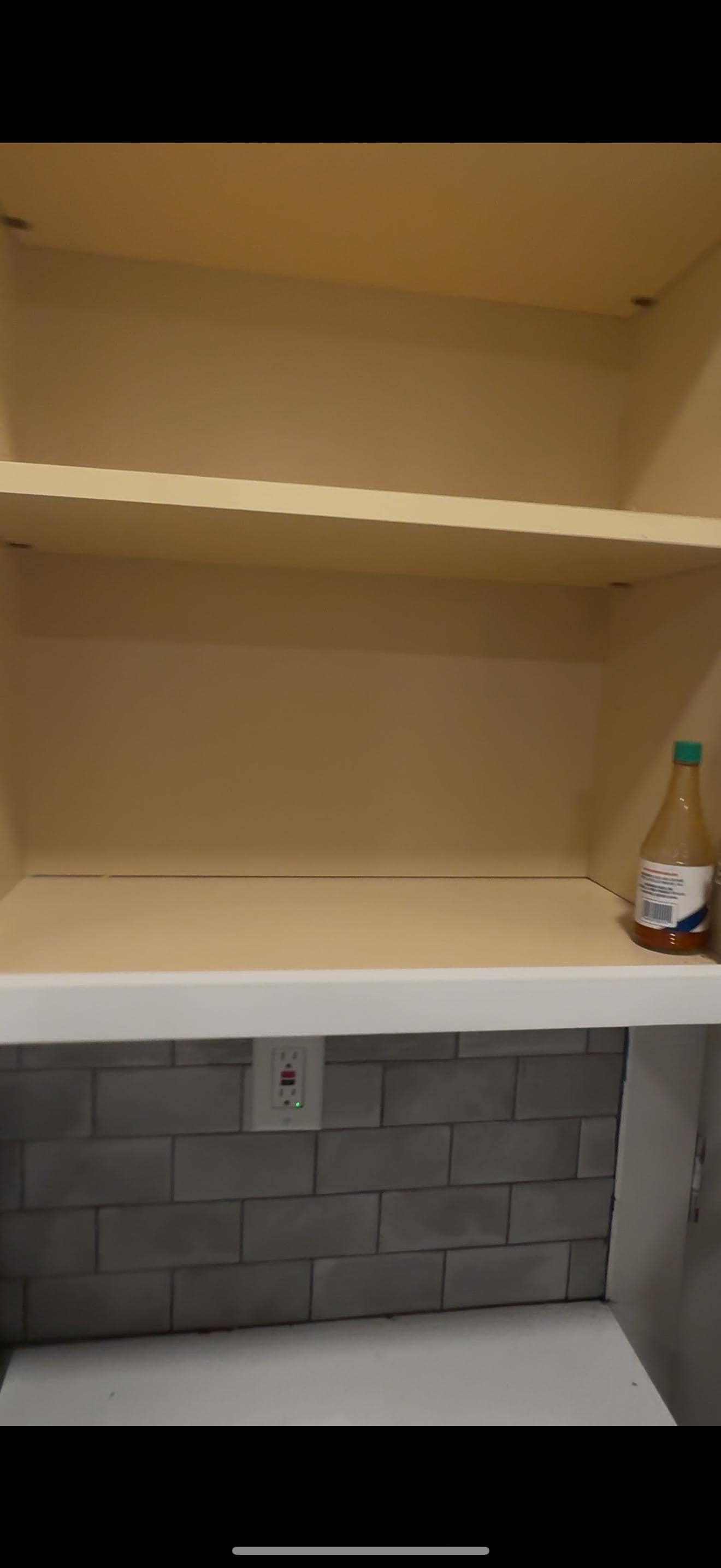 Hot sauce in the corner with dirt and bug remains First day walk through 