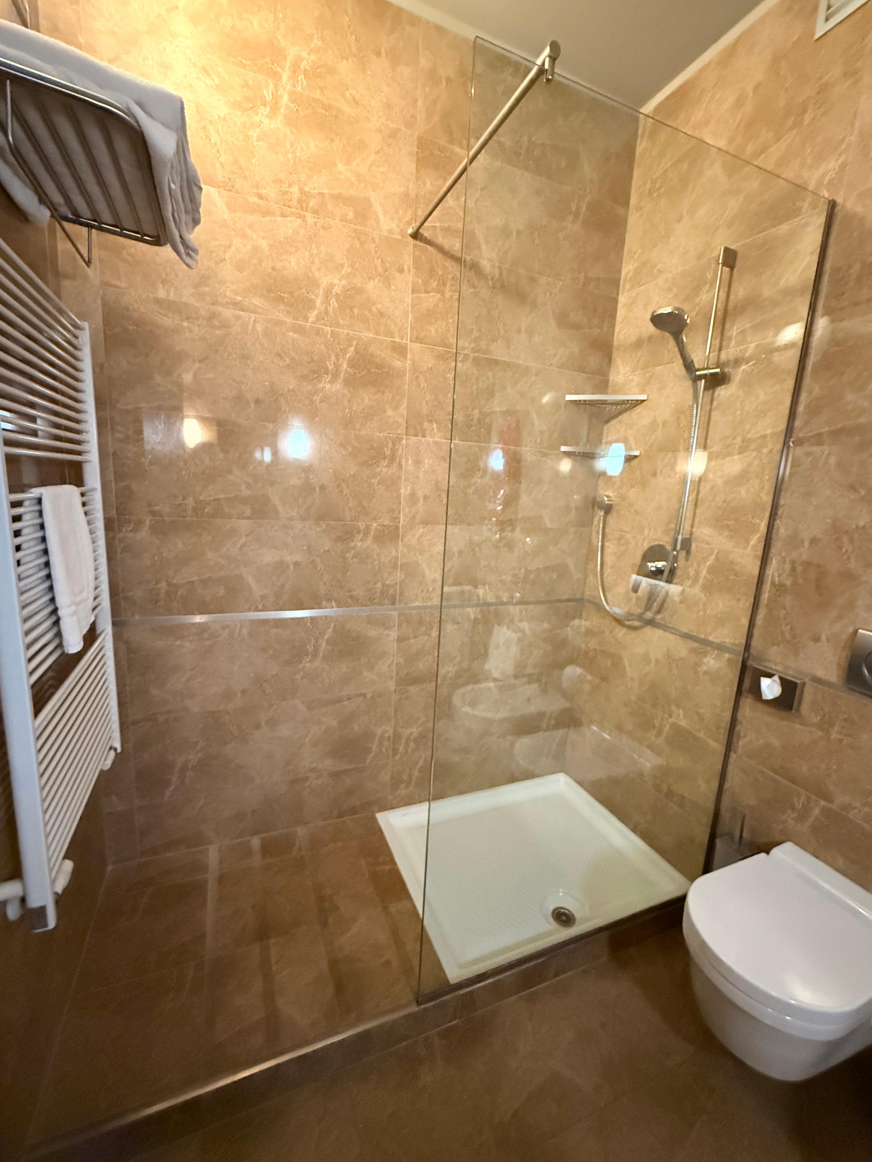 Lovely shower in the bathroom. 