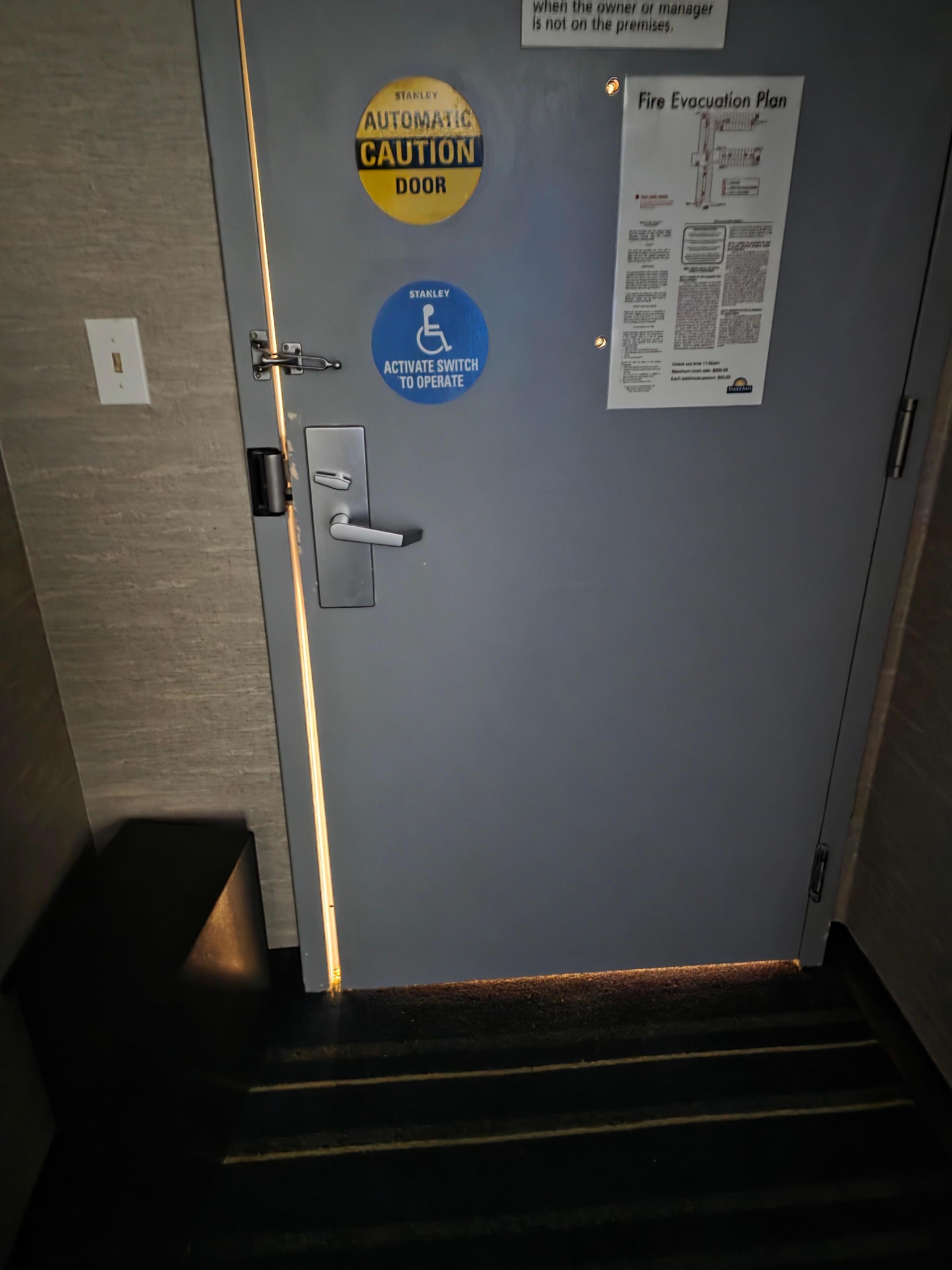 Gap around the door letting in noise and light