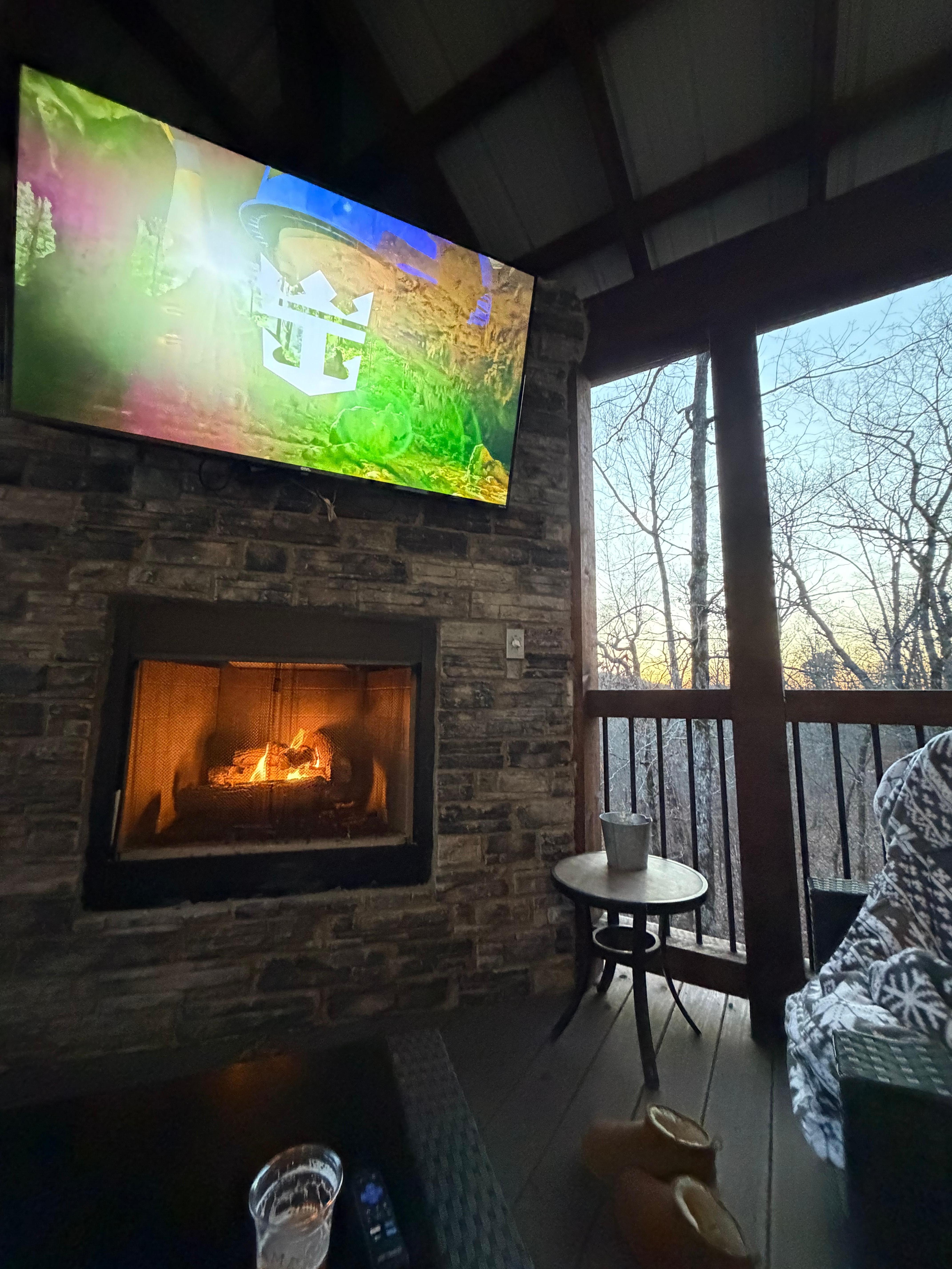 Beautiful sunsets from the porch. 